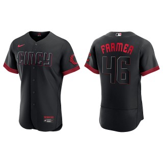 Buck Farmer Cincinnati Reds Black 2023 City Connect Authentic Jersey