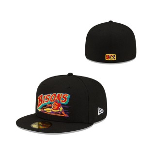 Buffalo Bisons Pitch Black 59FIFTY Fitted Hat