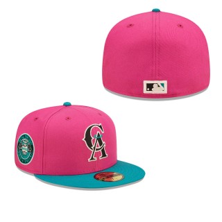 Men's California Angels Pink Green Cooperstown Collection 1967 MLB All-Star Game Passion Forest 59FIFTY Fitted Hat