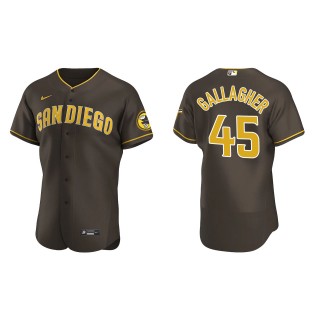 Men's San Diego Padres Cam Gallagher Brown Authentic Road Jersey