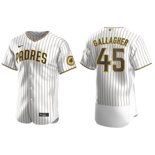 Men's San Diego Padres Cam Gallagher White Brown Authentic Alternate Jersey