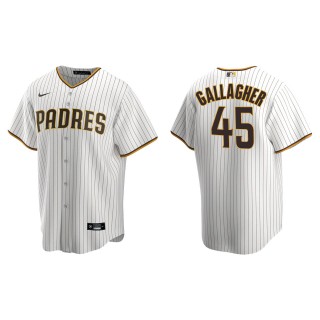 Men's San Diego Padres Cam Gallagher White Brown Replica Home Jersey