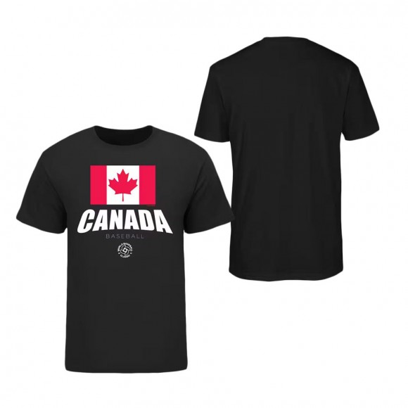 Men's Canada Baseball LEGENDS Black 2023 World Baseball Classic Federation T-Shirt