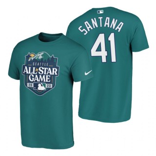 Seattle Mariners Carlos Santana Aqua 2023 MLB All-Star Game T-Shirt