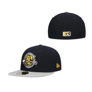 Charleston RiverDogs Navy Authentic Collection Road 59FIFTY Fitted Hat