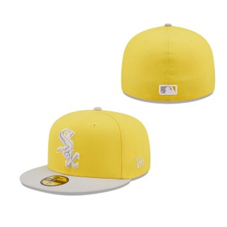 Men's Chicago White Sox Yellow Gray Spring Color Pack Two-Tone 59FIFTY Fitted Hat