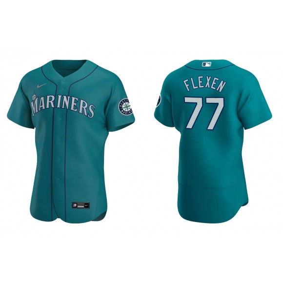 Men's Seattle Mariners Chris Flexen Aqua Authentic Alternate Jersey