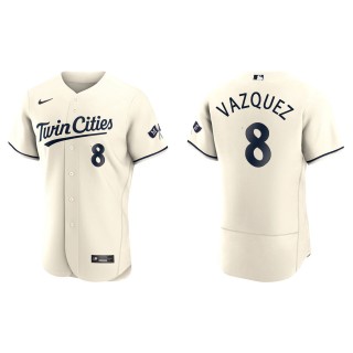 Christian Vazquez Minnesota Twins Nike Cream Home Alternate 2023 Authentic Jersey