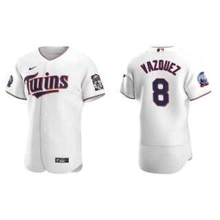 Christian Vazquez Men's Minnesota Twins Nike White Home 60th Season Authentic Jersey