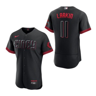 Cincinnati Reds Barry Larkin Black 2023 City Connect Authentic Player Jersey