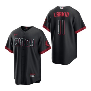 Cincinnati Reds Barry Larkin Black 2023 City Connect Replica Player Jersey