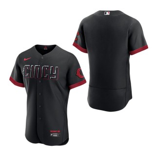 Cincinnati Reds Black 2023 City Connect Authentic Jersey