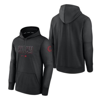 Cincinnati Reds Black 2023 City Connect Pregame Pullover Hoodie