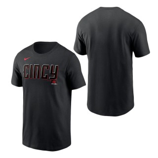 Cincinnati Reds Black 2023 City Connect Wordmark T-Shirt