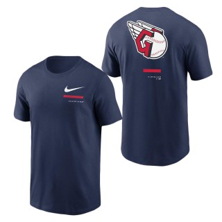 Men's Cleveland Guardians Navy Over the Shoulder T-Shirt