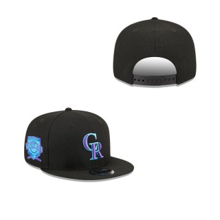 Colorado Rockies Black 2023 MLB Father's Day 9FIFTY Snapback Hat