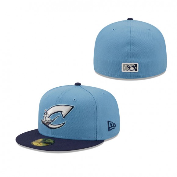 Columbus Clippers Light Blue Authentic Collection 59FIFTY Fitted Hat