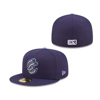 Men's Corpus Christi Hooks Navy Authentic Collection 59FIFTY Fitted Hat