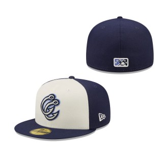 Corpus Christi Hooks White Authentic Collection 59FIFTY Fitted Hat