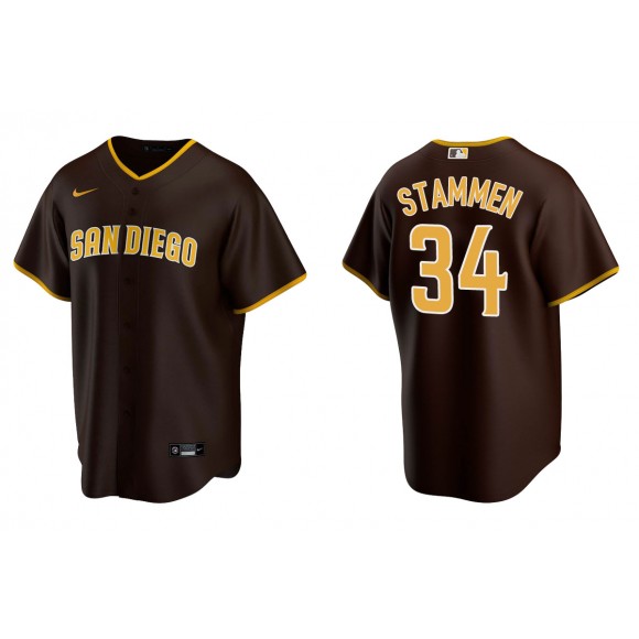 Men's San Diego Padres Craig Stammen Brown Replica Road Jersey