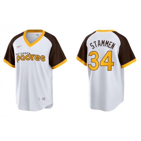 Men's San Diego Padres Craig Stammen White Cooperstown Collection Home Jersey