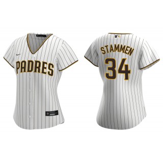 Women's San Diego Padres Craig Stammen White Brown Replica Jersey