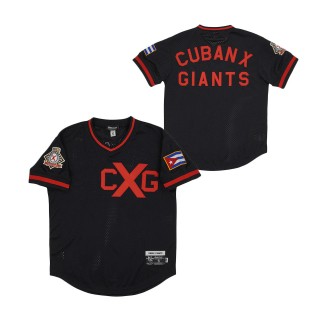 Cuban Giants Mesh Replica V-Neck Jersey Black