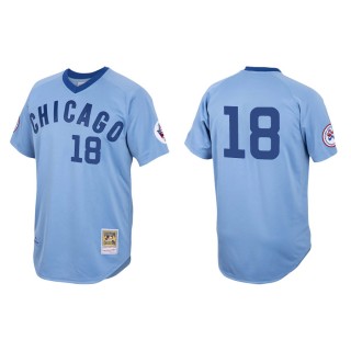 Chicago Cubs Frank Schwindel Light Blue Authentic 1976 Cooperstown Jersey