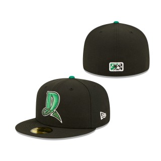 Men's Dayton Dragons Black Authentic Collection 59FIFTY Fitted Hat