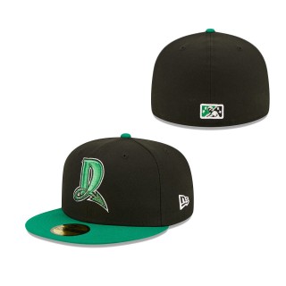 Dayton Dragons Black Authentic Collection 59FIFTY Fitted Hat