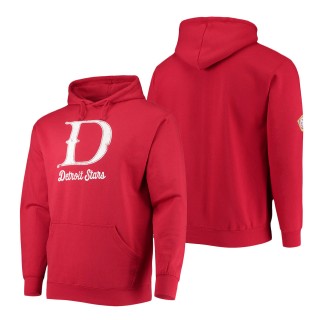 Men's Detroit Stars Stitches Red Negro League Logo Pullover Hoodie