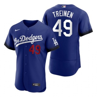 Men's Los Angeles Dodgers Blake Treinen Royal City Connect Authentic Jersey