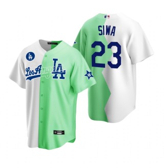 Los Angeles Dodgers JoJo Siwa White Green 2022 MLB All-Star Celebrity Softball Game Split Jersey