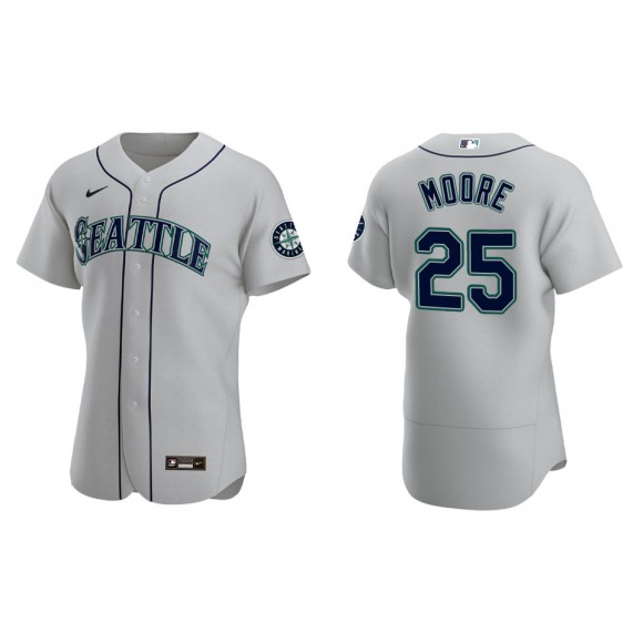 Dylan Moore Seattle Mariners Gray Alternate Authentic Jersey