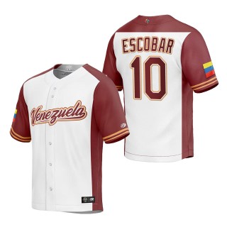 Eduardo Escobar Men's Venezuela Baseball White 2023 World Baseball Classic Replica Jersey