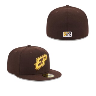 Men's El Paso Chihuahuas Brown Authentic Collection Alternate Logo 59FIFTY Fitted Hat