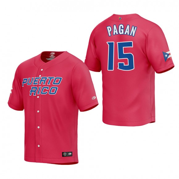 Emilio Pagan Puerto Rico Baseball Red 2023 World Baseball Classic Replica Jersey