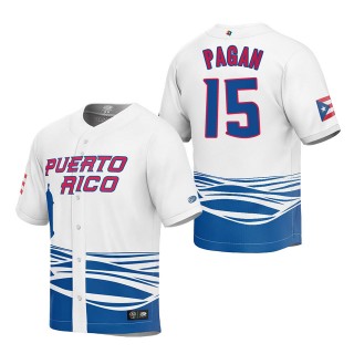 Emilio Pagan Men's Puerto Rico Baseball White 2023 World Baseball Classic Replica Jersey