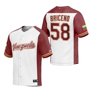 Endrys Briceno Men's Venezuela Baseball White 2023 World Baseball Classic Replica Jersey