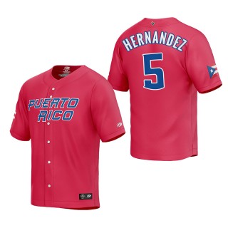 Enrique Hernandez Puerto Rico Baseball Red 2023 World Baseball Classic Replica Jersey