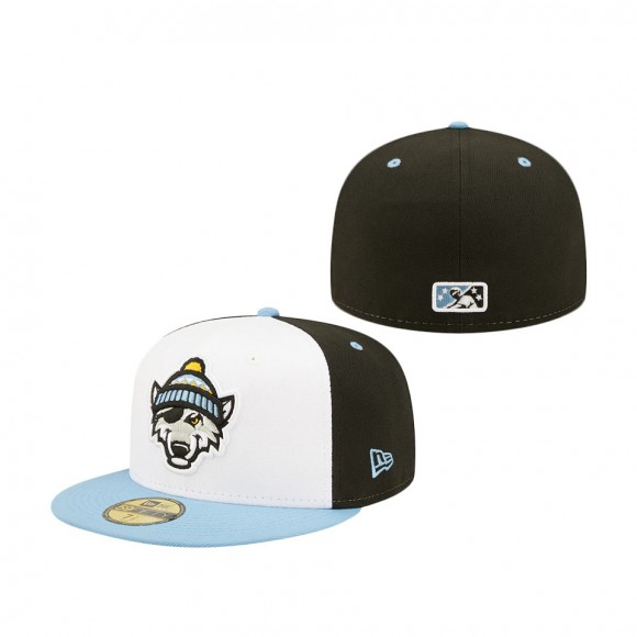 Erie SeaWolves White SnowWolves Theme Night 59FIFTY Fitted Hat