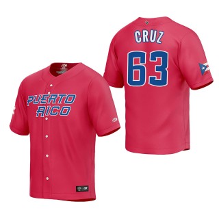 Fernando Cruz Puerto Rico Baseball Red 2023 World Baseball Classic Replica Jersey