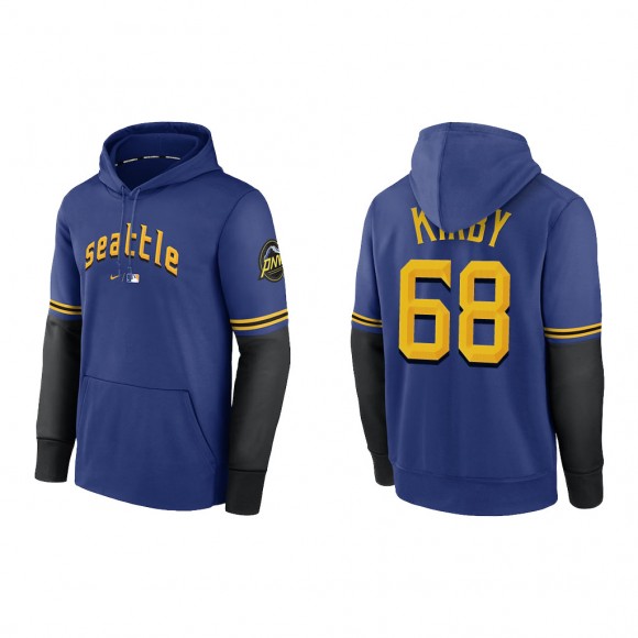 George Kirby Seattle Mariners Royal 2023 City Connect Pregame Performance Pullover Hoodie