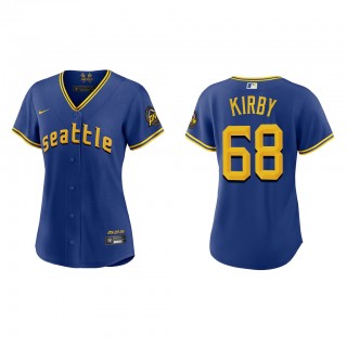 George Kirby Women's Seattle Mariners Royal 2023 City Connect Replica Jersey