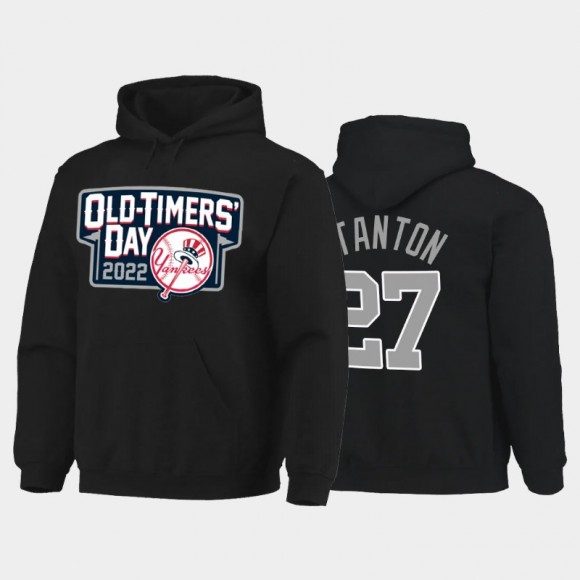 2022 Old-Timers' Day Yankees #27 Giancarlo Stanton Black Hoodie