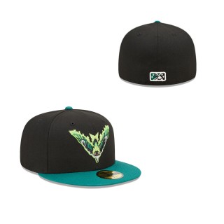 Great Lakes Loons Black Green Marvel x Minor League 59FIFTY Fitted Hat