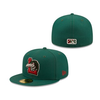 Men's Great Lakes Loons Green Authentic Collection 59FIFTY Fitted Hat