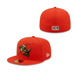 Greensboro Grasshoppers Orange Authentic Collection 59FIFTY Fitted Hat