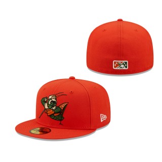 Men's Greensboro Grasshoppers Orange Authentic Collection 59FIFTY Fitted Hat