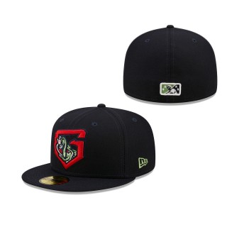 Men's Gwinnett Stripers Navy Alternate Logo Authentic Collection 59FIFTY Fitted Hat